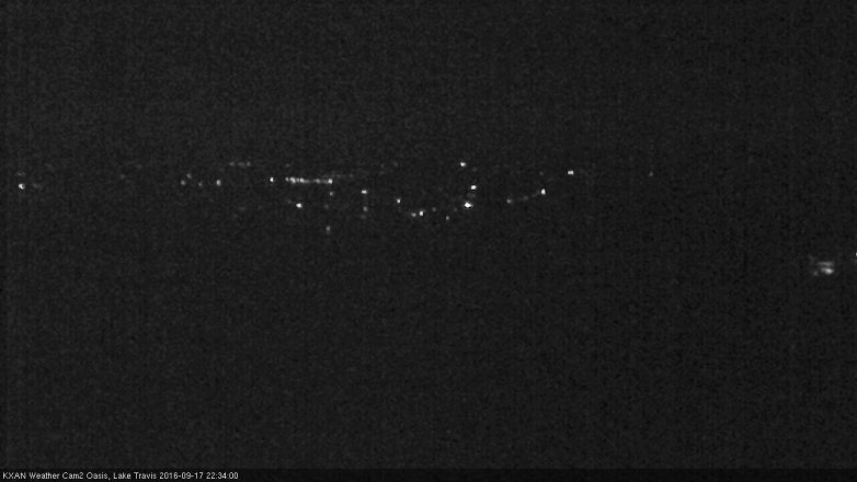 Lake Travis webcam, September 17, 2016 9:45 PM CT