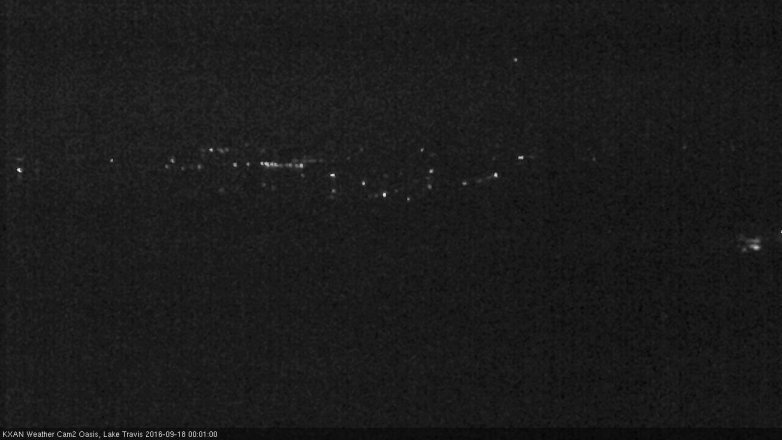 Lake Travis webcam, September 17, 2016 11:30 PM CT