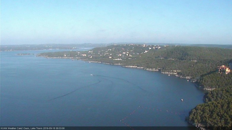 Lake Travis webcam, September 18, 2016 9:05 AM CT