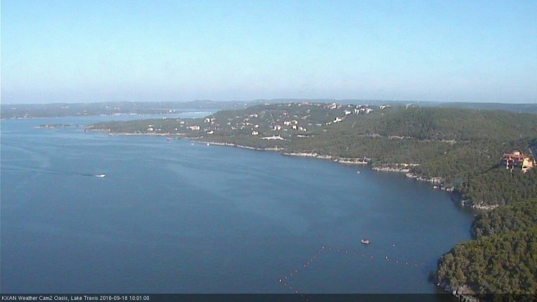 Lake Travis webcam, September 18, 2016 9:25 AM CT