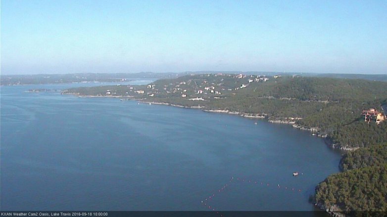 Lake Travis webcam, September 18, 2016 9:30 AM CT