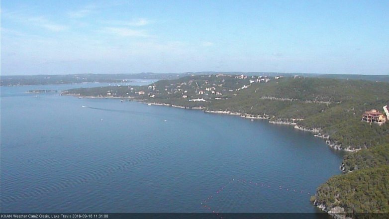 Lake Travis webcam, September 18, 2016 10:45 AM CT