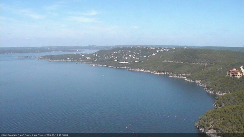Lake Travis webcam, September 18, 2016 10:55 AM CT