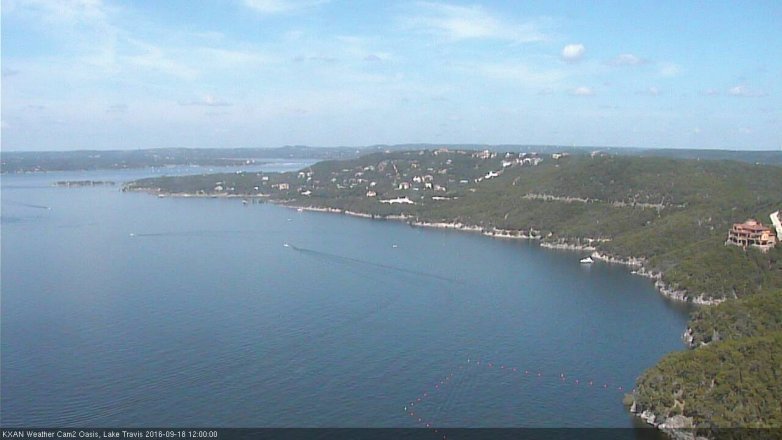 Lake Travis webcam, September 18, 2016 11:05 AM CT