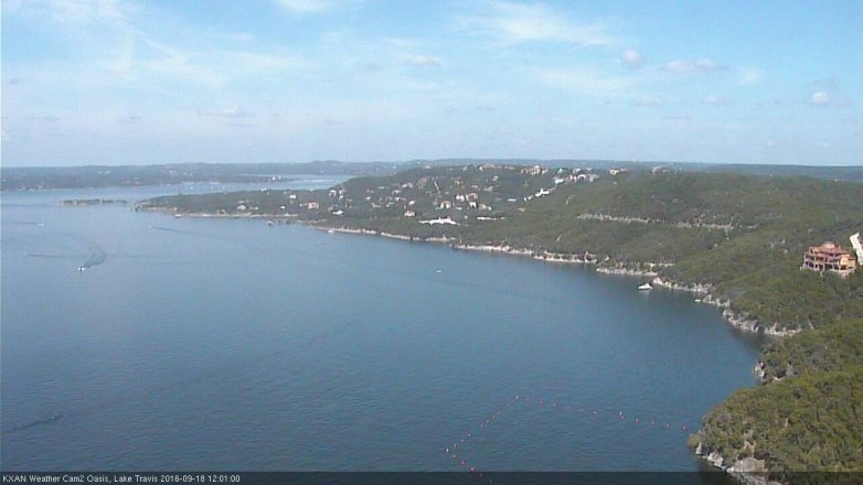 Lake Travis webcam, September 18, 2016 11:25 AM CT