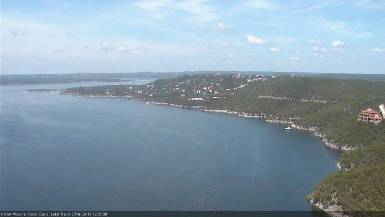 Lake Travis webcam, September 18, 2016 11:35 AM CT