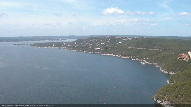 Lake Travis webcam, September 18, 2016 12:05 PM CT