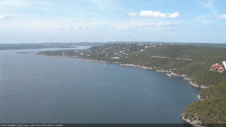 Lake Travis webcam, September 18, 2016 12:30 PM CT