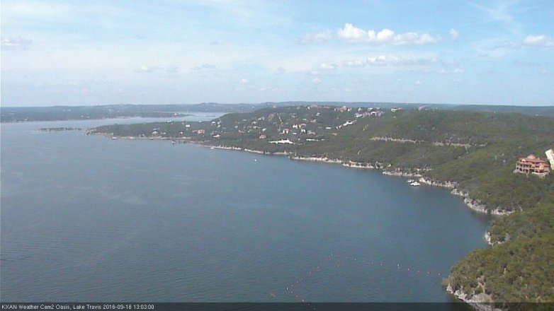 Lake Travis webcam, September 18, 2016 12:35 PM CT