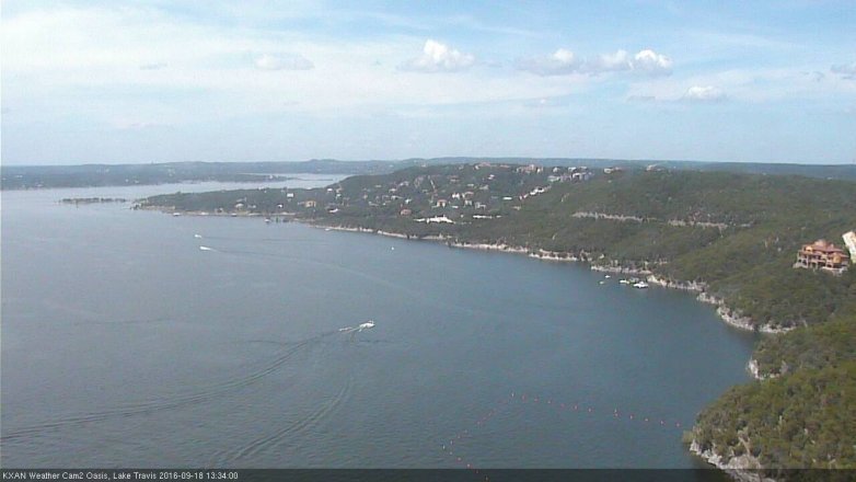 Lake Travis webcam, September 18, 2016 12:45 PM CT