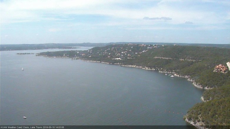 Lake Travis webcam, September 18, 2016 1:20 PM CT