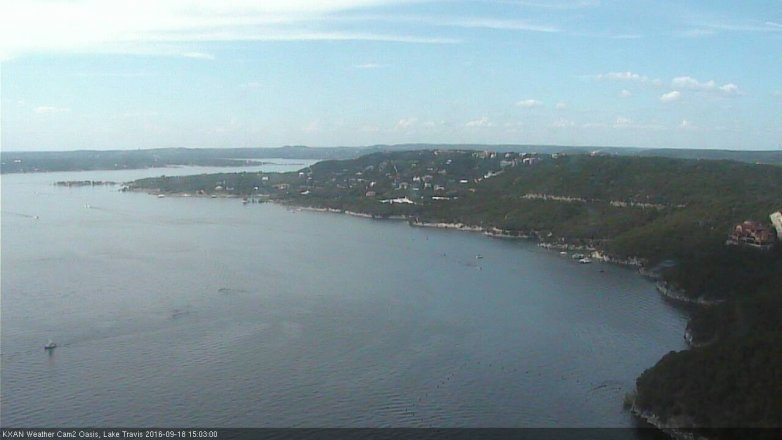 Lake Travis webcam, September 18, 2016 2:10 PM CT