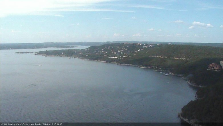 Lake Travis webcam, September 18, 2016 2:15 PM CT