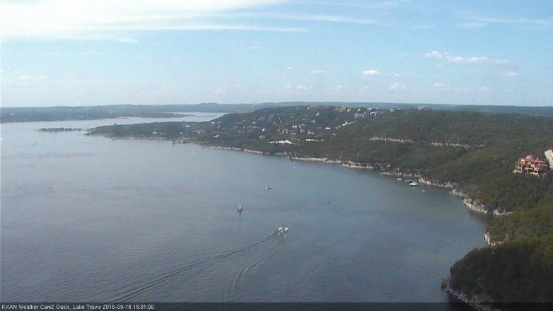 Lake Travis webcam, September 18, 2016 2:25 PM CT