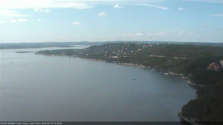 Lake Travis webcam, September 18, 2016 2:40 PM CT