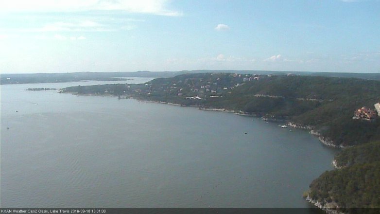 Lake Travis webcam, September 18, 2016 3:05 PM CT