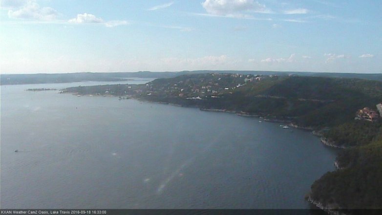 Lake Travis webcam, September 18, 2016 3:45 PM CT