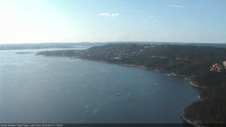 Lake Travis webcam, September 18, 2016 4:20 PM CT