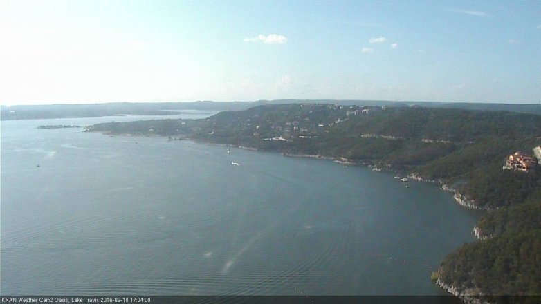 Lake Travis webcam, September 18, 2016 4:25 PM CT