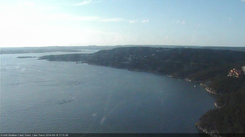 Lake Travis webcam, September 18, 2016 4:45 PM CT