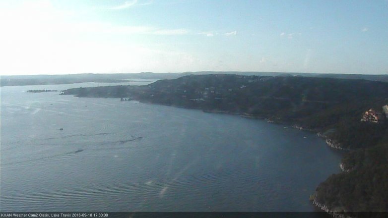 Lake Travis webcam, September 18, 2016 4:55 PM CT