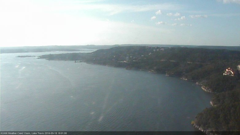 Lake Travis webcam, September 18, 2016 5:30 PM CT