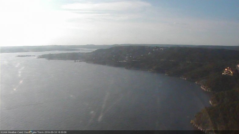 Lake Travis webcam, September 18, 2016 5:40 PM CT