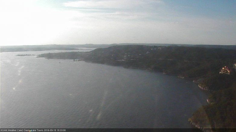 Lake Travis webcam, September 18, 2016 5:55 PM CT