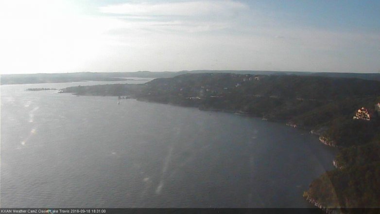 Lake Travis webcam, September 18, 2016 6:00 PM CT