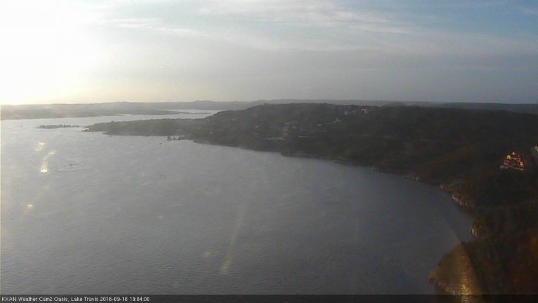 Lake Travis webcam, September 18, 2016 6:20 PM CT