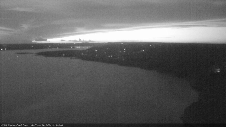 Lake Travis webcam, September 18, 2016 7:10 PM CT