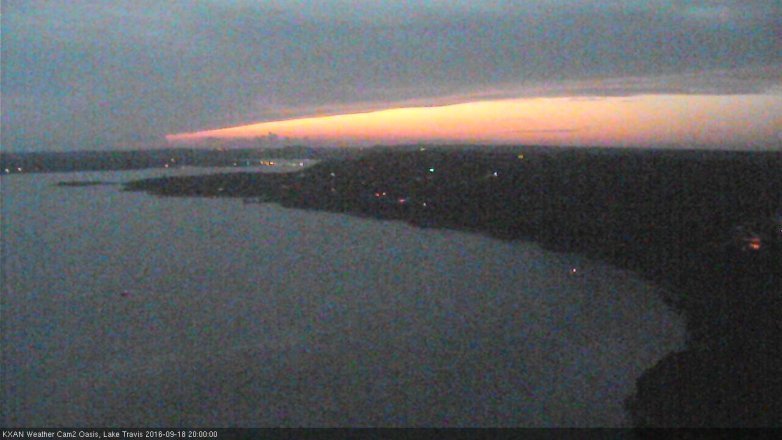 Lake Travis webcam, September 18, 2016 7:25 PM CT