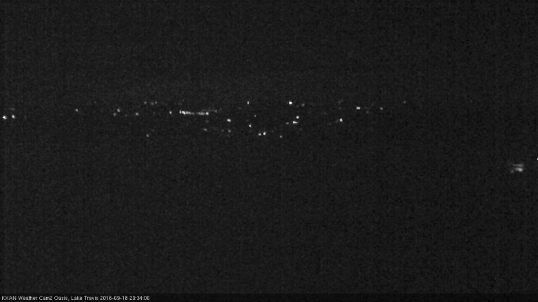 Lake Travis webcam, September 18, 2016 7:45 PM CT