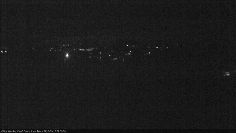Lake Travis webcam, September 18, 2016 7:50 PM CT