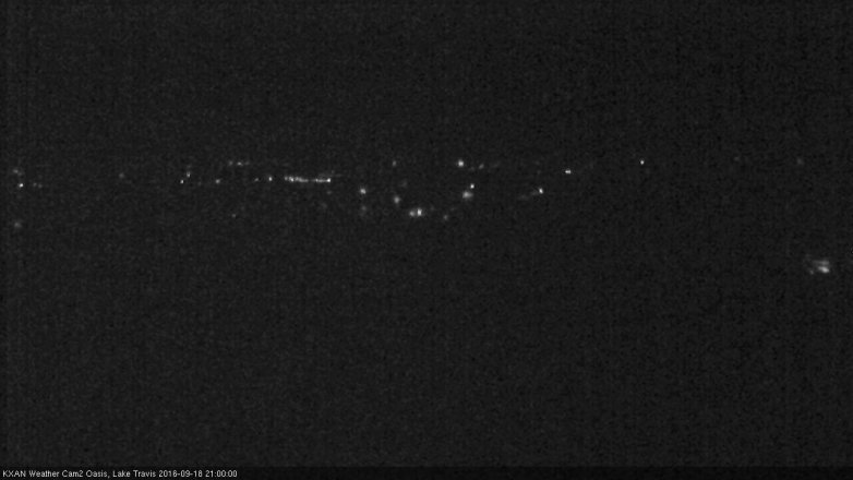 Lake Travis webcam, September 18, 2016 8:10 PM CT