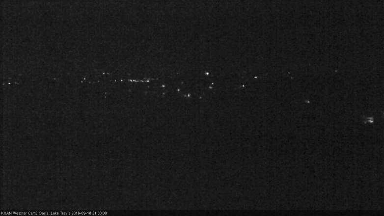 Lake Travis webcam, September 18, 2016 8:40 PM CT
