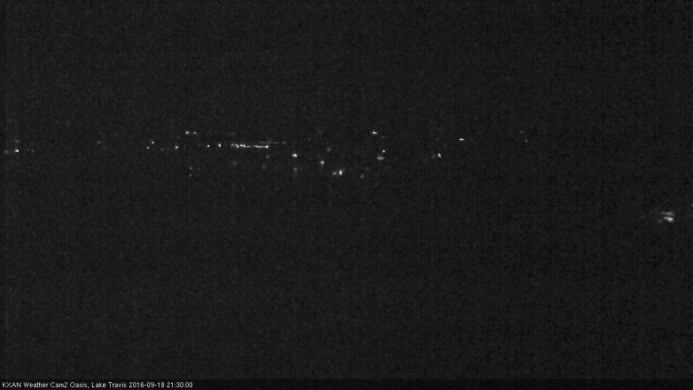 Lake Travis webcam, September 18, 2016 8:50 PM CT
