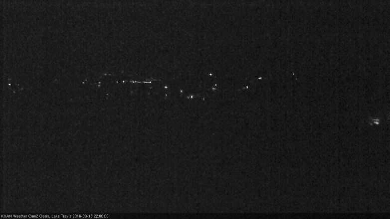 Lake Travis webcam, September 18, 2016 9:05 PM CT