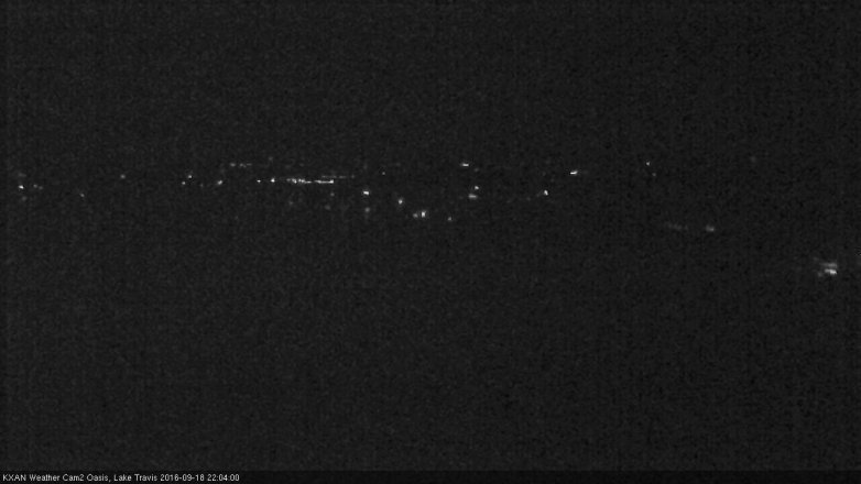 Lake Travis webcam, September 18, 2016 9:35 PM CT