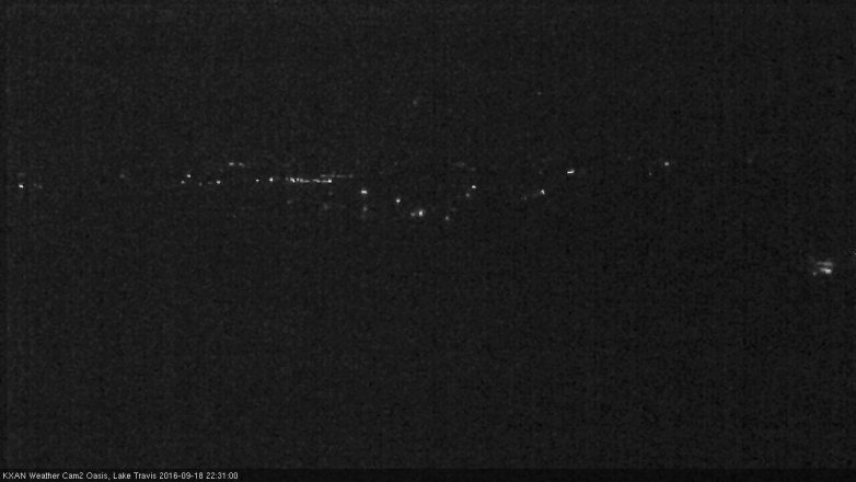 Lake Travis webcam, September 18, 2016 9:40 PM CT