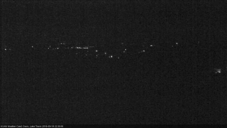 Lake Travis webcam, September 18, 2016 9:45 PM CT