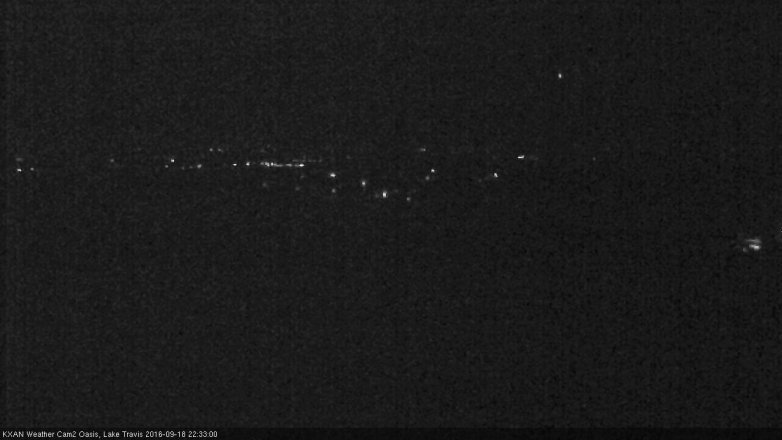 Lake Travis webcam, September 18, 2016 9:50 PM CT