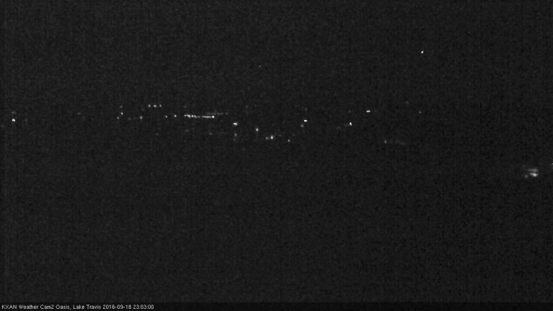Lake Travis webcam, September 18, 2016 10:15 PM CT