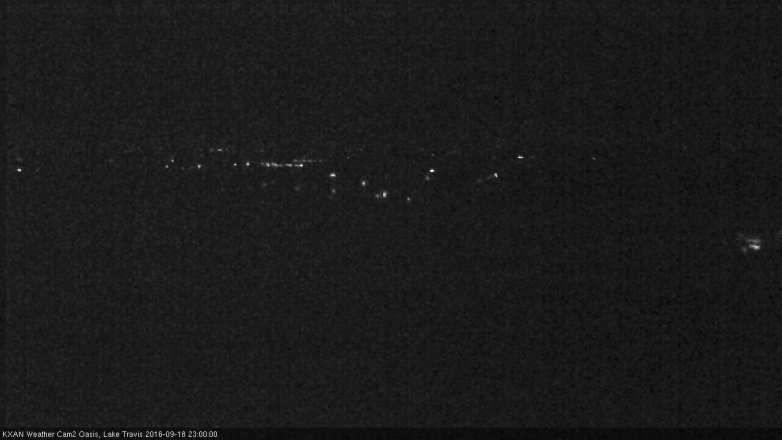 Lake Travis webcam, September 18, 2016 10:20 PM CT