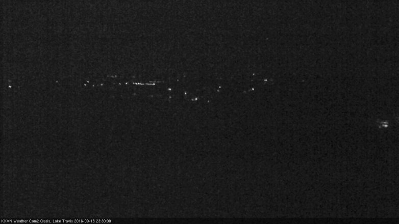 Lake Travis webcam, September 18, 2016 10:40 PM CT