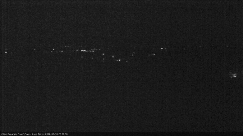 Lake Travis webcam, September 18, 2016 10:45 PM CT