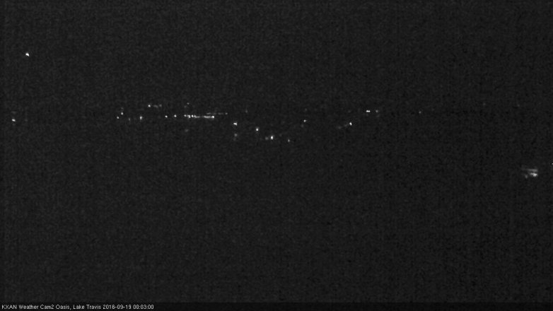 Lake Travis webcam, September 18, 2016 11:15 PM CT