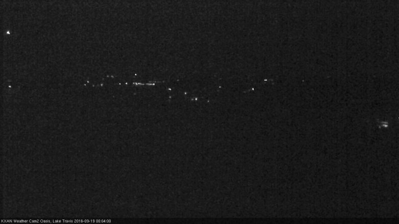 Lake Travis webcam, September 18, 2016 11:25 PM CT