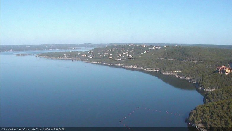 Lake Travis webcam, September 19, 2016 9:20 AM CT