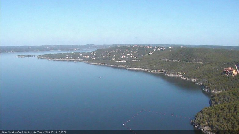 Lake Travis webcam, September 19, 2016 10:00 AM CT
